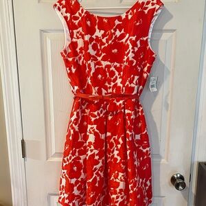 Danny & Nicole Size 12 Red Floral  Dress( New with Tag)